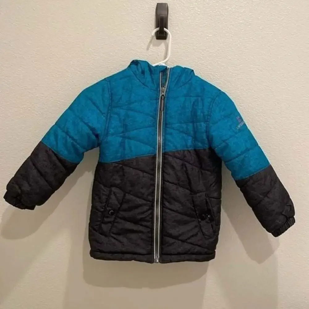 Boys Swiss Alps Puffer Winter Coat Jacket Blue And Grey Size 5 / 6​​​​​​​